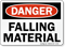 Danger Falling Material Sign