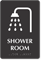 Shower Room Tactile Touch Braille Sign