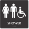 Shower Tactiletouch Braille Sign with Men Women ADA