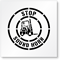 Stop Sound Horn Floor Stencil