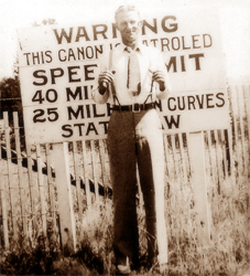 Speed Limit Sign for 1930's Speed Patrol Area