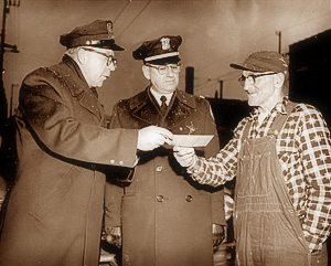 Speeding ticket from 1954 – speeder caught using new radar system