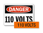 110 Volts Labels