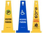 360Boss 4 Sided Parking Cone Signs