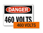 460 Volts Labels