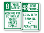 Limited Time Parking Signs