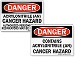 Acrylonitrile Signs