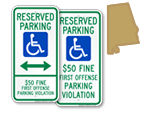 Alabama Parking Signs, Fire Lane Signs and Other Regulated Signs