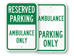 Ambulance Parking Signs