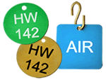 Anodized Aluminum Metal Valve Tags