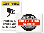 Area Under Surveillance Signs