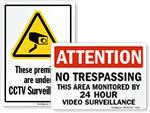 Area Under Surveillance Signs