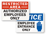 Employees Only Signs