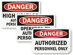 Authorized Personnel Only Safety Signs