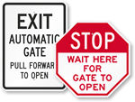 Gate Warning Signs