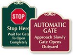 Automatic Gate Signs