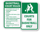 Basketball Court Signs