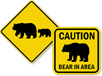 Bear Crossing Signs