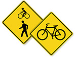 Bicycle Crossing Signs