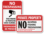 Big No Trespassing Signs