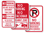 Bilingual No Parking Signs