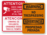 Bilingual No Trespassing Signs