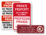 Bilingual Property Signs