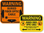 Buried Fiber Optic Cable Signs