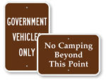 Campground Rules Signs