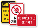 Campground Safety Signs