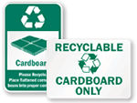 Recycle Cardboard Signs