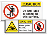 Caution Machine Safety Labels