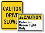 Caution Traffic Signs