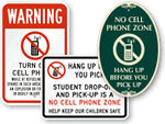 Outdoor No Cell Phone Signs