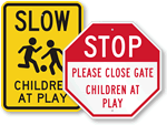 Children at Play Signs