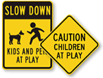 Slow Down Signs