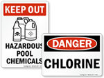 Pool Chemical Signs