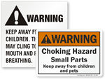 Choking Hazard Labels