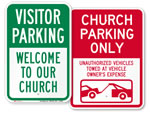 Church Parking Signs