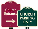 Church Parking Signs