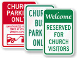 Church Parking Signs