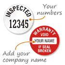 Circular Seals and Tamper Proof Label 