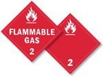 Class 2 Flammable Gas Placards
