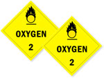 Class 2 Oxygen Placards