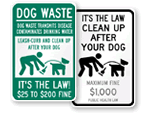 Clean Up After Your Dog Signs