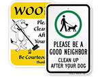 Clean Up After Your Dog Signs | Clean Up Dog Poop Signs