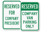 Company Parking Signs