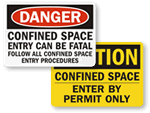 Confined Space Signs