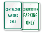 Construction Parking Signs