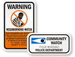 Custom Crime Watch Signs